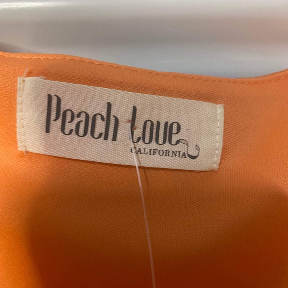 (1027) Orange Peach Love Dress Short, Medium - Picture 4 of 8